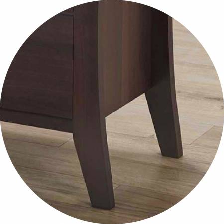 Streamline style pedestals design makes the side table steadier and more durable.